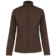 KARIBAN Női MAUREEN cipzáras polár pulóver, Kariban KA907, Chocolate-XS