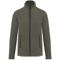 KARIBAN Női MAUREEN cipzáras polár pulóver, Kariban KA907, Green Marble Heather-3XL