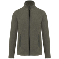KARIBAN Női MAUREEN cipzáras polár pulóver, Kariban KA907, Green Marble Heather-4XL női pulóver, kardigán