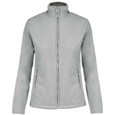 KARIBAN Női MAUREEN cipzáras polár pulóver, Kariban KA907, Snow Grey-2XL női pulóver, kardigán