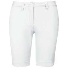 KARIBAN Női mosott hatású bermuda, Kariban KA751, White-34