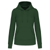 KARIBAN Női organikus kapucnis pulóver KA4028, Forest Green-XL