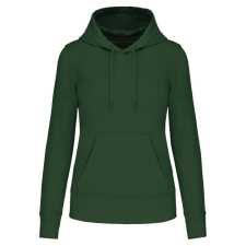 KARIBAN Női organikus kapucnis pulóver KA4028, Forest Green-XL női pulóver, kardigán