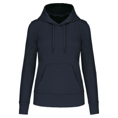 KARIBAN Női organikus kapucnis pulóver KA4028, Navy-2XL