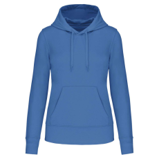 KARIBAN Női organikus kapucnis pulóver, Kariban KA4028, Light Royal Blue-S