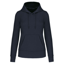 KARIBAN Női organikus kapucnis pulóver, Kariban KA4028, Navy-2XL női pulóver, kardigán