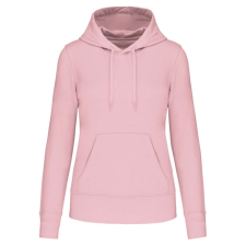 KARIBAN Női organikus kapucnis pulóver, Kariban KA4028, Pale Pink-M női pulóver, kardigán
