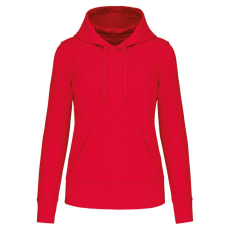 KARIBAN Női organikus kapucnis pulóver, Kariban KA4028, Red-2XL