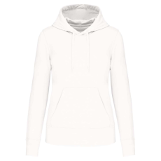 KARIBAN Női organikus kapucnis pulóver, Kariban KA4028, White-M
