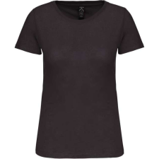 KARIBAN Női organikus kereknyakú rövid ujjú póló, Kariban KA3026IC, Dark Grey-M női póló