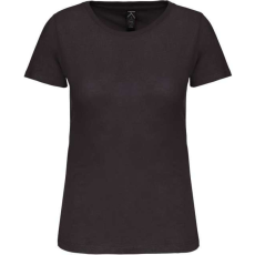 KARIBAN Női organikus kereknyakú rövid ujjú póló, Kariban KA3026IC, Dark Grey-XL