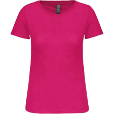 KARIBAN Női organikus kereknyakú rövid ujjú póló, Kariban KA3026IC, Fuchsia-XS női póló