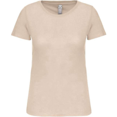 KARIBAN Női organikus kereknyakú rövid ujjú póló, Kariban KA3026IC, Light Sand-L
