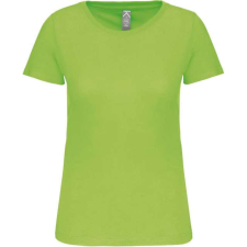 KARIBAN Női organikus kereknyakú rövid ujjú póló, Kariban KA3026IC, Lime-3XL női póló