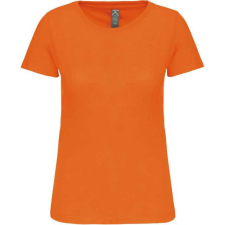 KARIBAN Női organikus kereknyakú rövid ujjú póló, Kariban KA3026IC, Orange-XL női póló