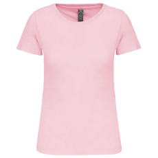KARIBAN Női organikus kereknyakú rövid ujjú póló, Kariban KA3026IC, Pale Pink-2XL