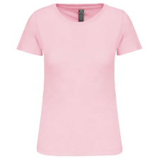 KARIBAN Női organikus kereknyakú rövid ujjú póló, Kariban KA3026IC, Pale Pink-XS női póló