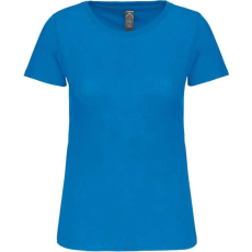 KARIBAN Női organikus kereknyakú rövid ujjú póló, Kariban KA3026IC, Tropical Blue-XL