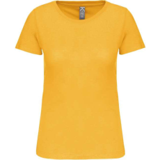 KARIBAN Női organikus kereknyakú rövid ujjú póló, Kariban KA3026IC, Yellow-XL