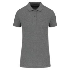 KARIBAN Női organikus piké pamut póló KA2026, Grey Heather-XL női póló
