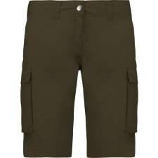 KARIBAN Női pamut bermuda sok zsebbel, Kariban KA756, Light Khaki-40 női rövidnadrág