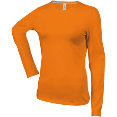 KARIBAN Női póló Kariban KA383 Hosszú Ujjú Környakú póló -L, Orange