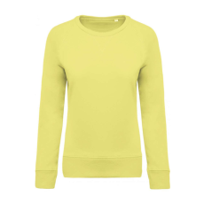 KARIBAN Női raglános organikus környakas pulóver, Kariban KA481, Lemon Yellow-XL
