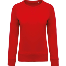KARIBAN Női raglános organikus környakas pulóver, Kariban KA481, Red-2XL