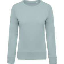 KARIBAN Női raglános organikus környakas pulóver, Kariban KA481, Snow Grey-L női pulóver, kardigán