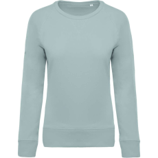 KARIBAN Női raglános organikus környakas pulóver, Kariban KA481, Snow Grey-S