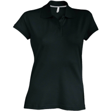 KARIBAN Női rövid ujjú galléros piké póló, Kariban KA242, Black-3XL
