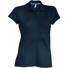 KARIBAN Női rövid ujjú galléros piké póló, Kariban KA242, Dark Grey-2XL