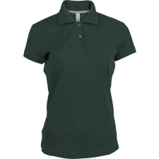 KARIBAN Női rövid ujjú galléros piké póló, Kariban KA242, Forest Green-3XL női póló