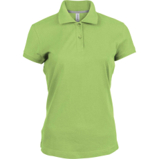 KARIBAN Női rövid ujjú galléros piké póló, Kariban KA242, Lime-2XL