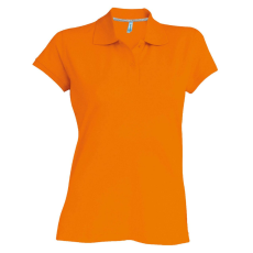 KARIBAN Női rövid ujjú galléros piké póló, Kariban KA242, Orange-M