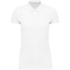 KARIBAN Női rövid ujjú galléros piké póló, SUPIMA pamutból, Kariban KA2001, White-2XL