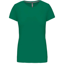 KARIBAN Női rövid ujjú környakas pamut póló, Kariban KA380, Kelly Green-XL női póló