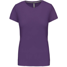 KARIBAN Női rövid ujjú környakas pamut póló, Kariban KA380, Purple-2XL női póló