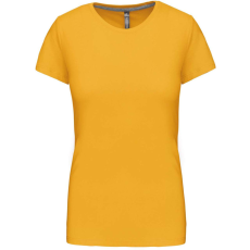 KARIBAN Női rövid ujjú környakas pamut póló, Kariban KA380, Yellow-2XL