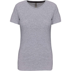 KARIBAN Női rövid ujjú környakas póló, Kariban KA380, Oxford Grey-XL