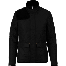 KARIBAN Női steppelt kabát KA6127, Black/Black-L
