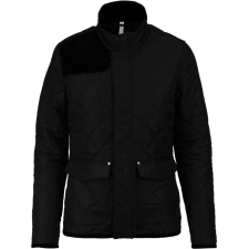 KARIBAN Női steppelt kabát KA6127, Black/Black-XL női dzseki, kabát