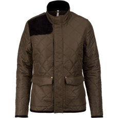 KARIBAN Női steppelt kabát, Kariban KA6127, Mossy Green/Black-L