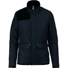 KARIBAN Női steppelt kabát, Kariban KA6127, Navy/Black-M női dzseki, kabát