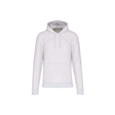 KARIBAN organikus féfi kapucnis pulóver KA4027, Ash Heather-3XL férfi pulóver, kardigán