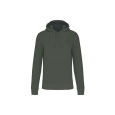 KARIBAN organikus féfi kapucnis pulóver KA4027, Dark Khaki-L