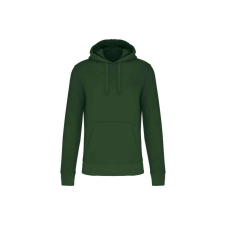 KARIBAN organikus féfi kapucnis pulóver KA4027, Forest Green-2XL férfi pulóver, kardigán