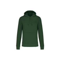 KARIBAN organikus féfi kapucnis pulóver KA4027, Forest Green-L