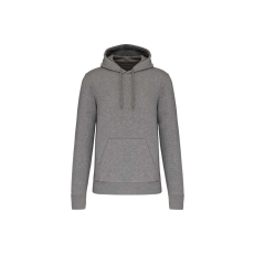 KARIBAN organikus féfi kapucnis pulóver KA4027, Grey Heather-S