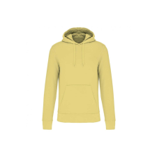 KARIBAN organikus féfi kapucnis pulóver KA4027, Lemon Yellow-3XL férfi pulóver, kardigán